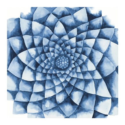 Framed Blue Zinnia Print