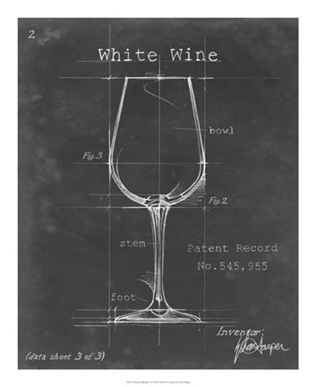 Framed Barware Blueprint IV Print