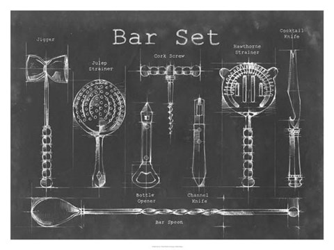 Framed Bar Set Print