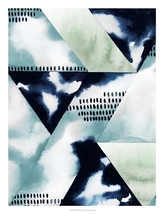 Framed Blue Billow II Print