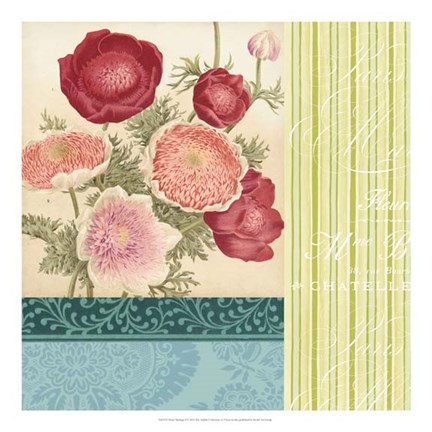 Framed Floral Montage I Print