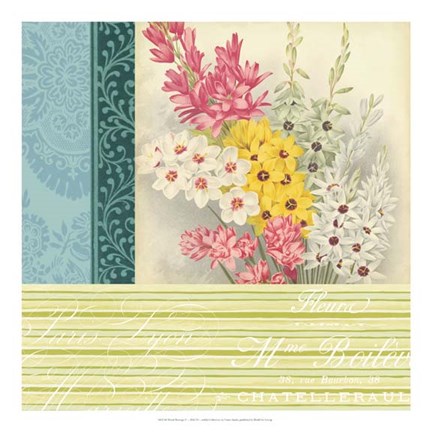 Framed Floral Montage II Print