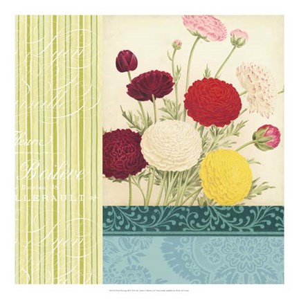 Framed Floral Montage III Print