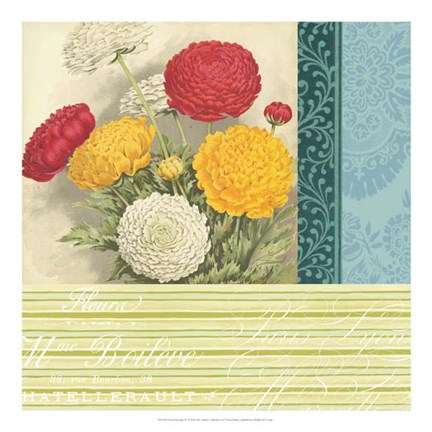 Framed Floral Montage IV Print