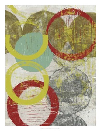 Framed Layers &amp; Circles II Print
