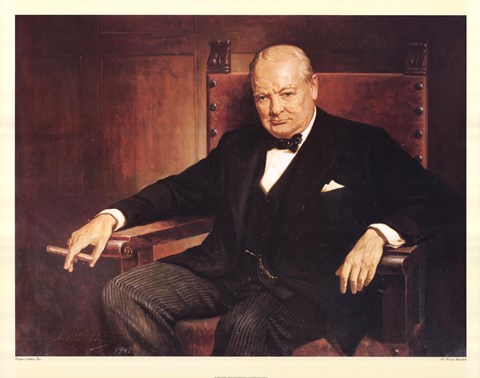 Framed Sir Winston Churchill Print