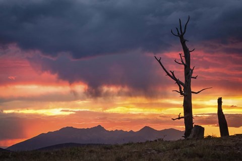 Framed Mountain Sunset 02 Print
