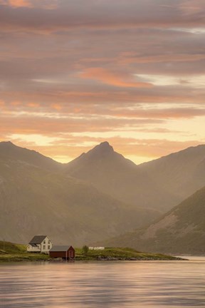 Framed Peaceful Farm 02 Print