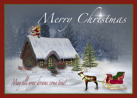 Framed Merry Christmas V Print