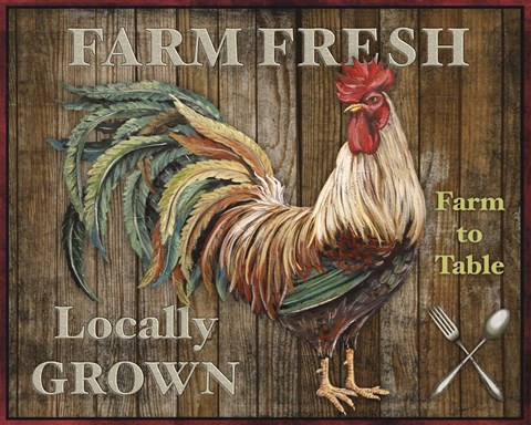 Framed Farm Fresh I Print