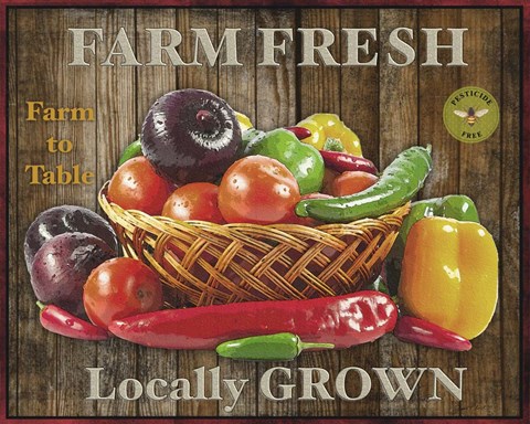 Framed Farm Fresh IV Print