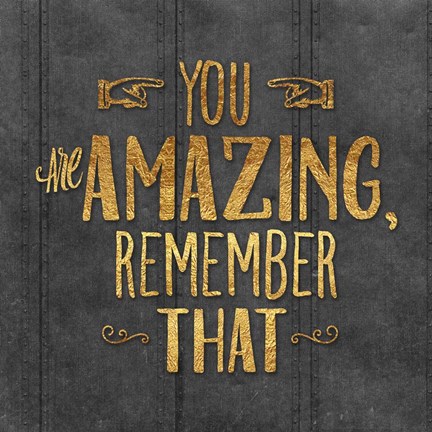 Framed Gold Amazing Print