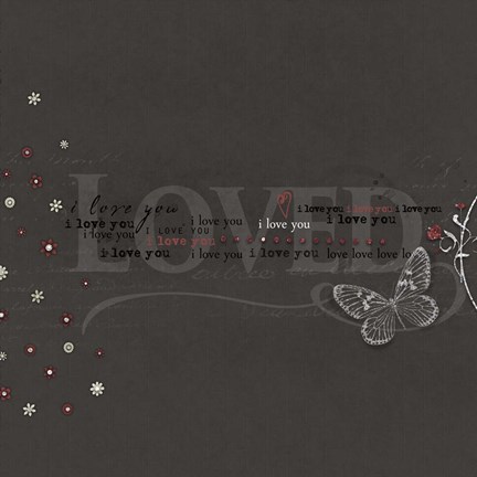 Framed Loved Sparkle Print