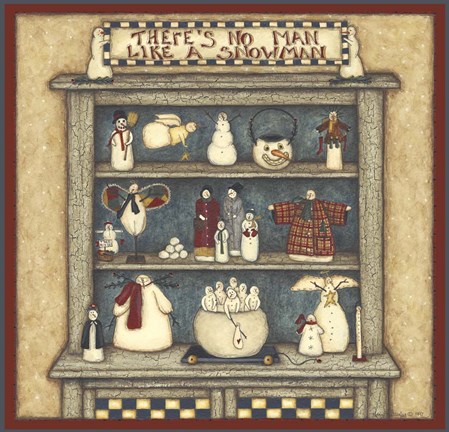 Framed There's No Man Like A Snowman Print