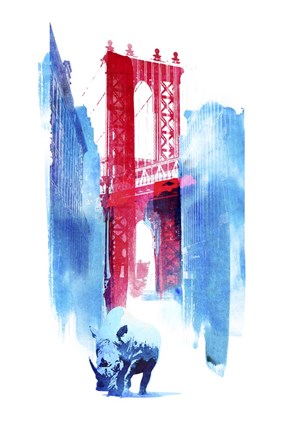 Framed Manhattan Bridge Print