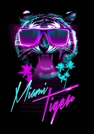 Framed Miami Tiger Print