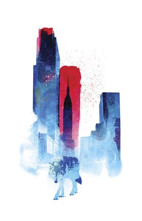 Framed Wolf Of The City Print