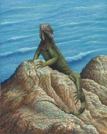 Framed Iguana Print