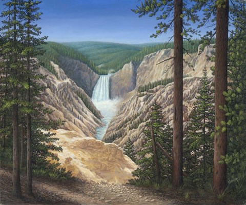 Framed Lower Falls - Yellowstone Print
