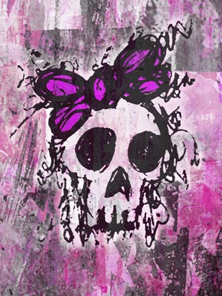 Framed Sketched Skull Princess Print