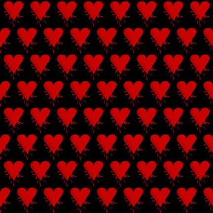 Framed Heart Splatter Print