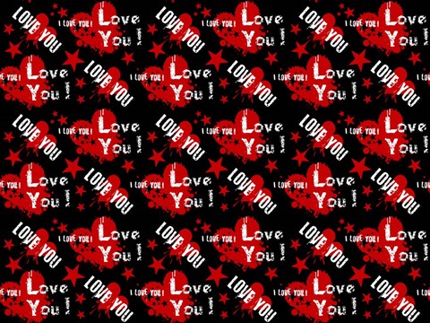 Framed Love You 3 Print