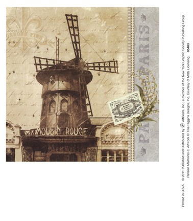 Framed Parisian Memoirs 3 Print