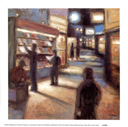 Framed News Stand (Art Dreams) Print