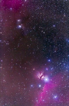 Framed Messier 78 &amp; Horsehead Nebula in Orion Print