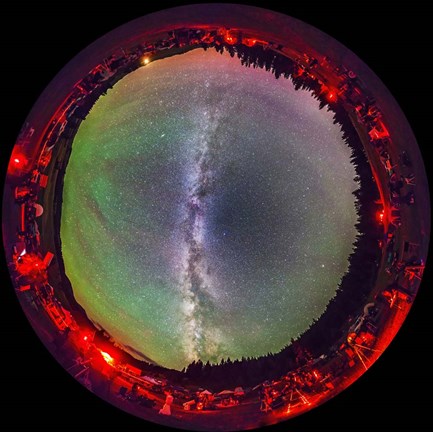 Framed Milky Way above the Table Mountain Star Party in Washington State Print