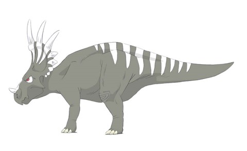 Framed Styracosaurus Print