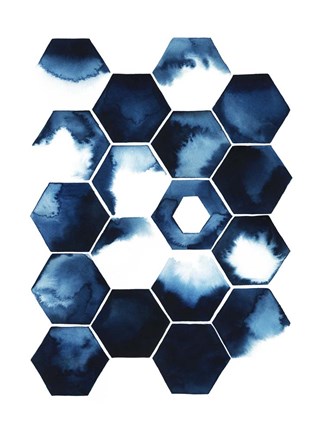 Framed Stormy Geometry I Print