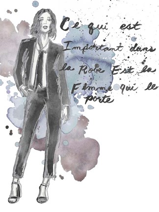 Framed Fashion Quotes III Print