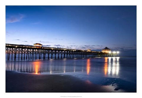 Framed Pier Reflections I Print