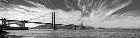 Framed Golden Gate Bridge  over Pacific ocean, San Francisco, California Print