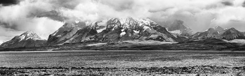 Framed View of the Sarmiento Lake in Torres del Paine National Park, Patagonia, Chile Print