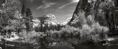 Framed Mirror Lake in Yosemite National Park, Mariposa County, California Print