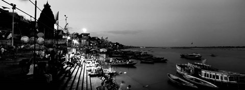 Framed Varanasi, India (black &amp; white) Print