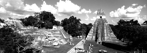 Framed Ruins Of An Old Temple, Guatemala Print