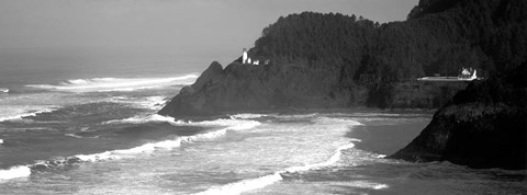 Framed Lighthouse on a hill, Heceta Head Lighthouse, Heceta Head, Lane County, Oregon Print