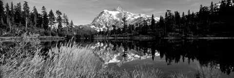 Framed Mt Shuksan and Picture Lake, North Cascades National Park, Washington State Print