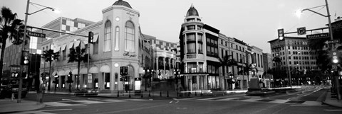 Framed Traffic on the road, Rodeo Drive, Beverly Hills, Los Angeles County, California Print