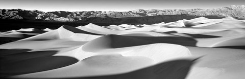Framed Sand dunes in a desert, Death Valley National Park, California Print