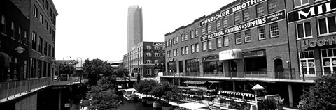 Framed Bricktown Mercantile, Oklahoma City, Oklahoma Print