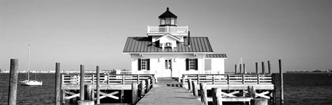 Framed Roanoke Marshes Lighthouse, Outer Banks, North Carolina Print