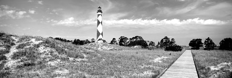 Framed Cape Lookout Lighthouse, Outer Banks, North Carolina Print