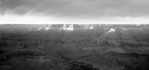 Framed Rock formations on a landscape, Hopi Point, Grand Canyon National Park, Arizona Print