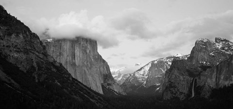 Framed Clouds over mountains, Yosemite National Park, California Print
