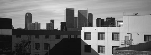 Framed Buildings in front of skyscrapers, Century City, City of Los Angeles, California Print