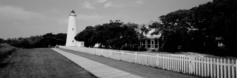 Framed Ocracoke Lighthouse, Ocracoke Island, North Carolina Print